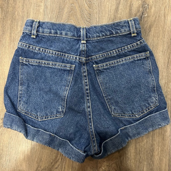 American Apparel Denim High Waisted Jean Shorts Dark Blue Size 25 - Picture 4 of 4